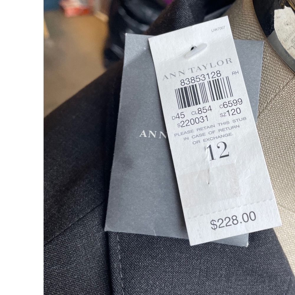 NWT Ann Taylor Women's Gray Wool Blend Stretch Blazer Jacket Size 12 Career - Picture 4 of 9